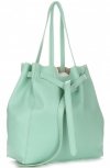 GEANȚĂ DIN PIELE shopper bag Genuine Leather mentă 1158