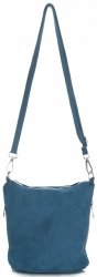GEANȚĂ DIN PIELE tip poștaș Genuine Leather denim 85A