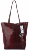 GEANȚĂ DIN PIELE shopper bag Vittoria Gotti vișiniu V16299
