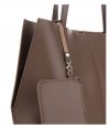 GEANȚĂ DIN PIELE shopper bag Vittoria Gotti maro pământiu V8