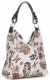 GEANȚĂ DIN PIELE shopper bag Vittoria Gotti alb V45