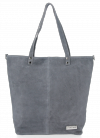 GEANȚĂ DIN PIELE shopper bag Vittoria Gotti gri VG41
