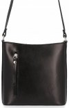 GEANȚĂ DIN PIELE tip poștaș Genuine Leather negru 6002