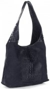 GEANȚĂ DIN PIELE shopper bag Vera Pelle bleumarin A1