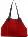 GEANȚĂ DIN PIELE shopper bag Vittoria Gotti roșu V3076