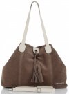 GEANȚĂ DIN PIELE shopper bag Vittoria Gotti maro pământiu V3076