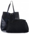 GEANȚĂ DIN PIELE shopper bag Vera Pelle bleumarin 205454