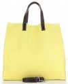 GEANȚĂ DIN PIELE universală Genuine Leather verde de limetă 691756