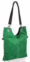 GEANȚĂ DIN PIELE tip poștaș Genuine Leather verde de zmeu 222