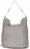 GEANȚĂ DIN PIELE shopper bag Genuine Leather gri 1326