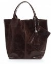 GEANȚĂ DIN PIELE shopper bag Genuine Leather maro 788