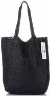 GEANȚĂ DIN PIELE shopper bag Vittoria Gotti negru VL299