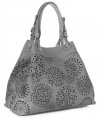 GEANȚĂ DIN PIELE shopper bag Vittoria Gotti gri V8913