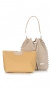GEANȚĂ DIN PIELE shopper bag Vittoria Gotti bej V3020