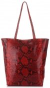 GEANȚĂ DIN PIELE shopper bag Vittoria Gotti roșu V16299