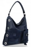 GEANȚĂ DIN PIELE shopper bag Roberto Ricci bleumarin 19145