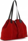 GEANȚĂ DIN PIELE shopper bag Vittoria Gotti roșu V3076