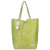 GEANȚĂ DIN PIELE shopper bag Vittoria Gotti verde de limetă V299COCO