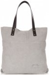 GEANȚĂ DIN PIELE shopper bag Vittoria Gotti gri deschis V8267