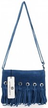 GEANȚĂ DIN PIELE tip poștaș Vittoria Gotti denim V5859C