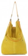 GEANȚĂ DIN PIELE shopper bag Vittoria Gotti galben V3292C