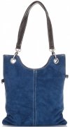 GEANȚĂ DIN PIELE tip poștaș Genuine Leather albastru 222