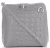GEANȚĂ DIN PIELE tip poștaș Genuine Leather gri deschis 218