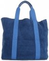 GEANȚĂ DIN PIELE shopper bag Vittoria Gotti albastru V8252