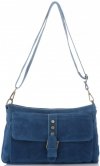 GEANȚĂ DIN PIELE tip poștaș Vittoria Gotti denim V71014