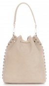 GEANȚĂ DIN PIELE shopper bag Vittoria Gotti bej V3020