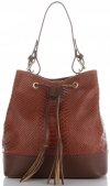 GEANȚĂ DIN PIELE shopper bag Vittoria Gotti maro V344