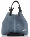 GEANȚĂ DIN PIELE shopper bag Vittoria Gotti indigo V2L