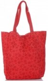 GEANȚĂ DIN PIELE shopper bag Vittoria Gotti roșu VL299