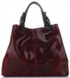 GEANȚĂ DIN PIELE shopper bag Vittoria Gotti vișiniu V898GPIT