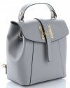 GEANȚĂ DIN PIELE rucsac Vittoria Gotti gri V3199