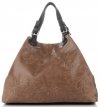 GEANȚĂ DIN PIELE shopper bag Genuine Leather maro pământiu 898G