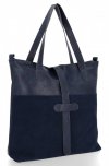 GEANȚĂ DIN PIELE shopper bag Roberto Ricci bleumarin 18139