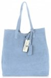 GEANȚĂ DIN PIELE shopper bag Vittoria Gotti albastru deschis V205454