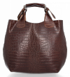 GEANȚĂ DIN PIELE shopper bag Vittoria Gotti maro VG804