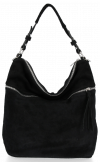 GEANȚĂ DIN PIELE universală Genuine Leather negru 5577C