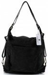 GEANȚĂ DIN PIELE rucsac Vittoria Gotti negru V1670C