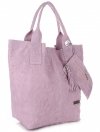 GEANȚĂ DIN PIELE shopper bag Vittoria Gotti roz de pudră V10
