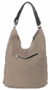 GEANȚĂ DIN PIELE shopper bag Genuine Leather maro pământiu G100