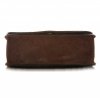 GEANȚĂ DIN PIELE tip poștaș Genuine Leather ciocolatiu 0003
