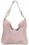 GEANȚĂ DIN PIELE shopper bag Vittoria Gotti roz de pudră V2054
