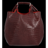 GEANȚĂ DIN PIELE shopper bag Vittoria Gotti vișiniu VG804