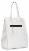 GEANȚĂ DIN PIELE shopper bag Vittoria Gotti alb V8622