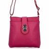 Geantă Elegantă Tip Poștaș Din Piele Italiană 201 Fucsia