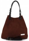 GEANȚĂ DIN PIELE shopper bag Vittoria Gotti maro V90047CH