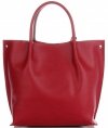GEANȚĂ DIN PIELE shopper bag Vittoria Gotti roșu V355
